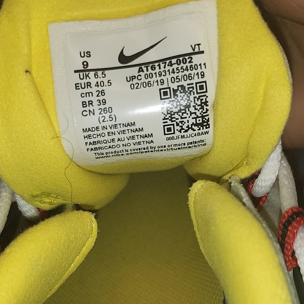 Nike WOMEN'S Air Max 270 React Sneakers - White, Blue, Yellow - Picture 7 of 7